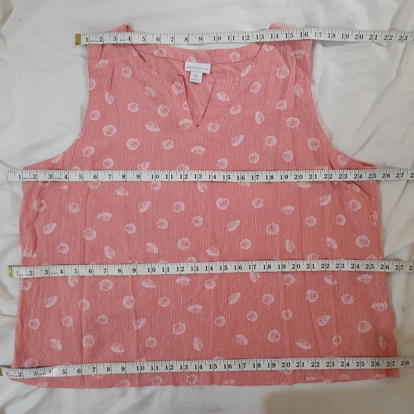 ● Liz Claibore | Linen Shirt Striped Beach Sea Shells - Picture 5 of 9